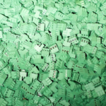 Close-up of green industrial